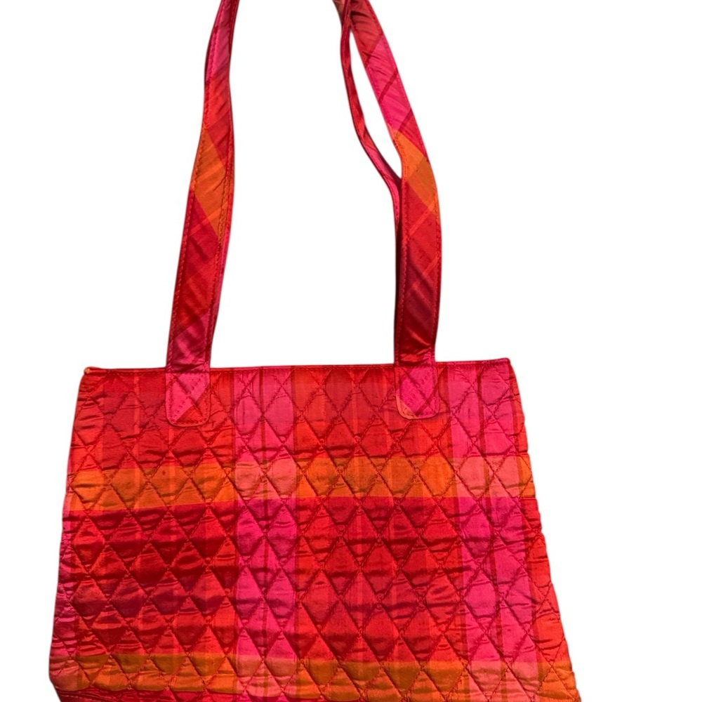Vera Bradley Pink and Orange Quilted Shoulder Bag
